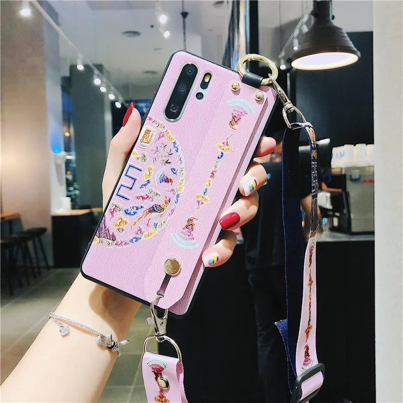 Роскошный чехол s для huawei P30 P20 mate 20 30 Pro Honor 10 Lite Play 3 Nova 4 8X задняя крышка чехол с держателем ремешок браслет-кольцо