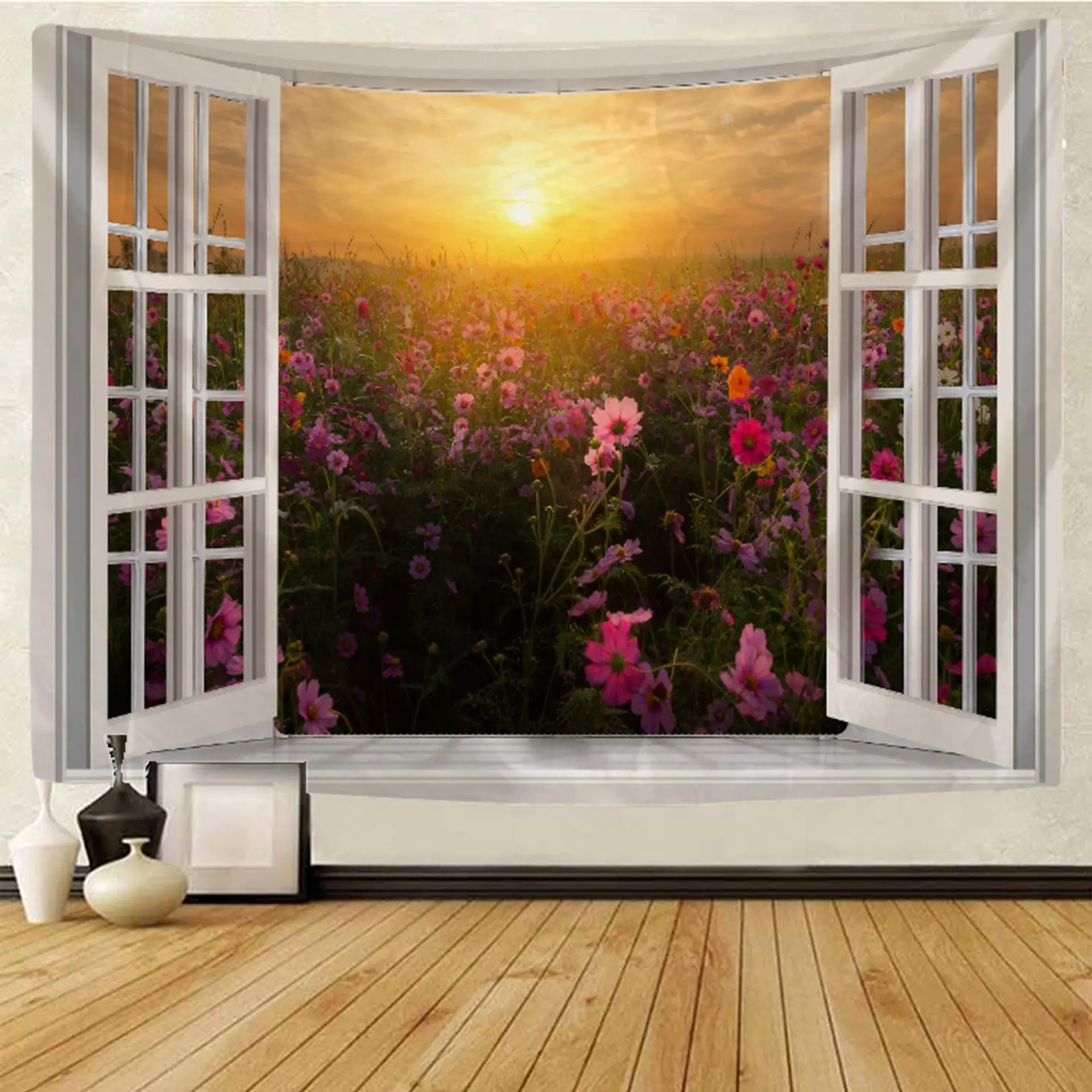 

3D Scenery Tapestry Wall Hanging Boho Decor Tapestry Macrame Hippie Witchcraft for Living Room Bedroom