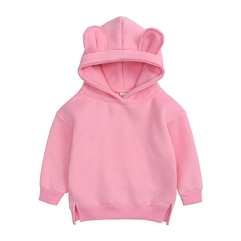 

Флисовый свитер с капюшоном для девочек, детская рубашка, утепленная толстовка для мальчиков, милая детская одежда на зиму и весну, HPY211