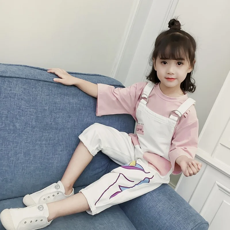 Одежда для маленьких девочек Новинка осени 2019 Детские наряды костюм хлопковая