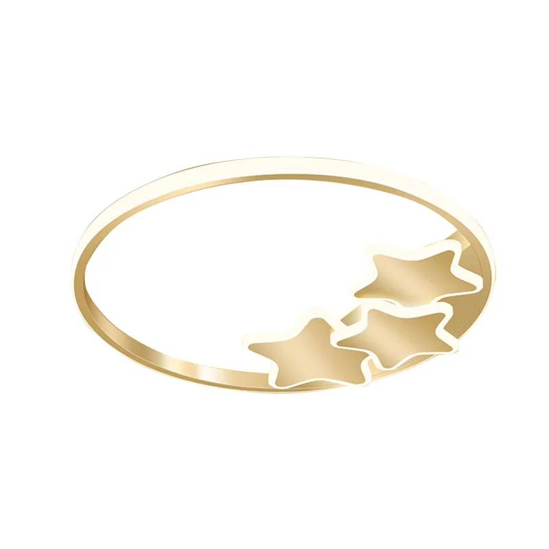 Modern Gold Star LED Ceiling Chandelier for Bedroom Living Dining Children's Room Kitchen Corridor Home Indoor Decorative Lamp