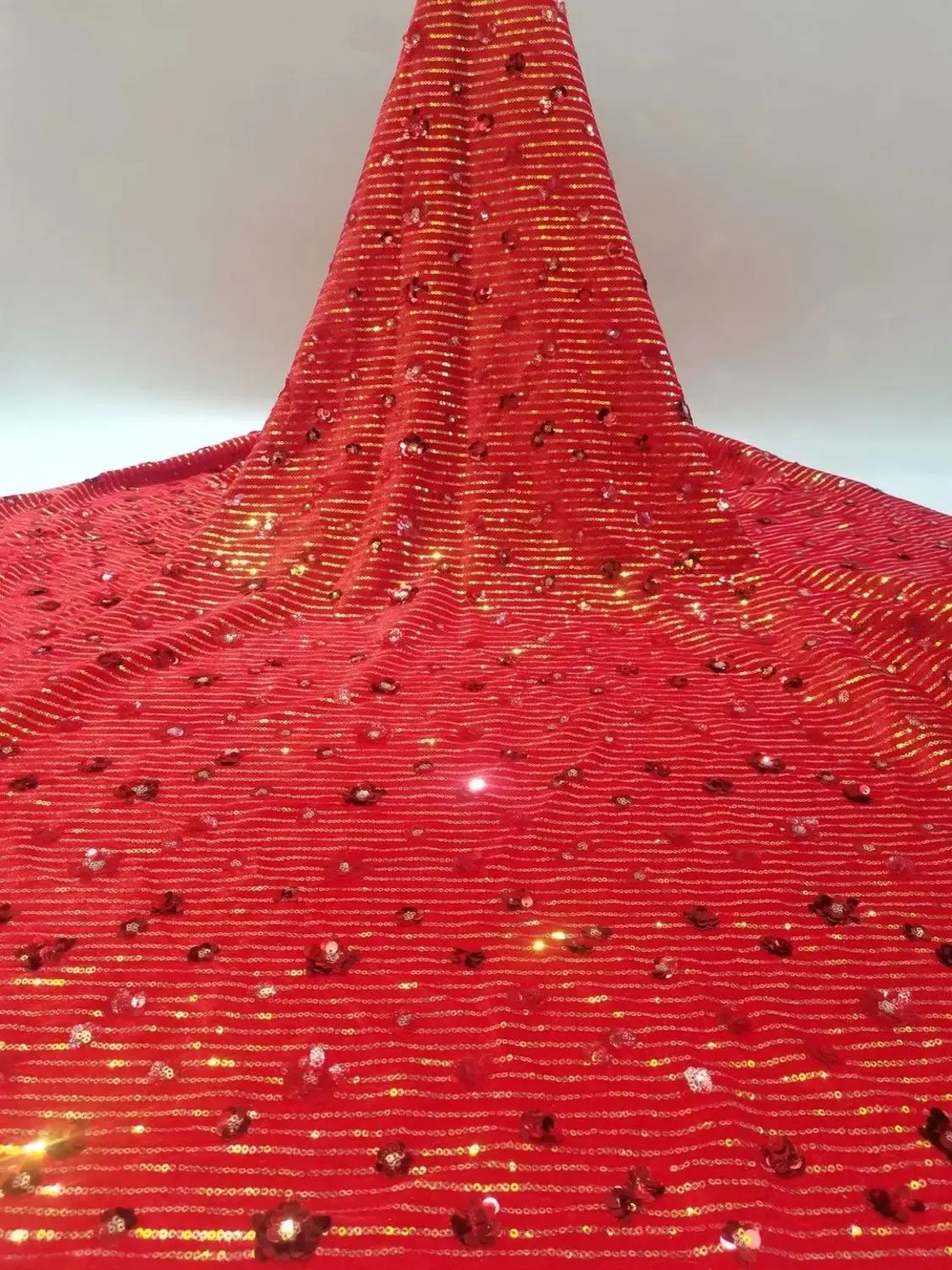 Бархатная кружевная ткань вышитая блестками в африканском стиле новинка 2020