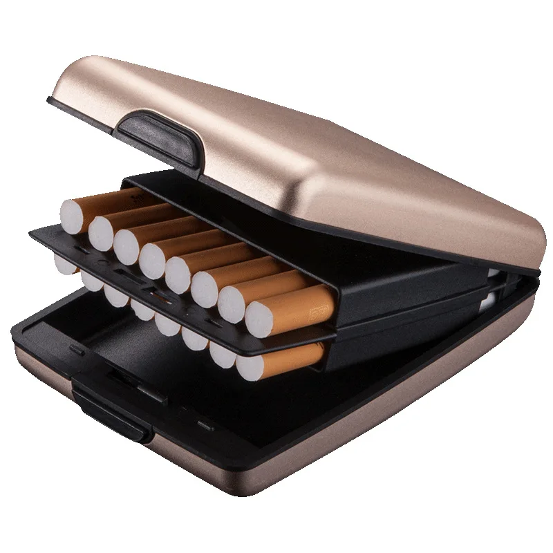 

2021 New Cigarette Case Box Plastic Exquisite Moisture-Proof Double-Layer Flip Cover ash tray ashtray