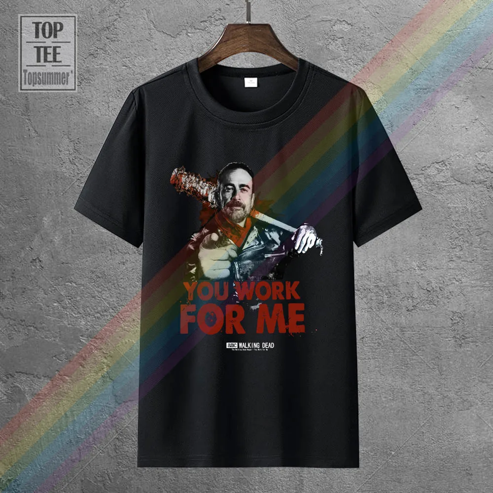 

Interesting T Shirts Short T Shirt The Walking Dead You Work For Me Negan E Lucille Maglia Crew Neck Short Sleeve Mens T Shirts