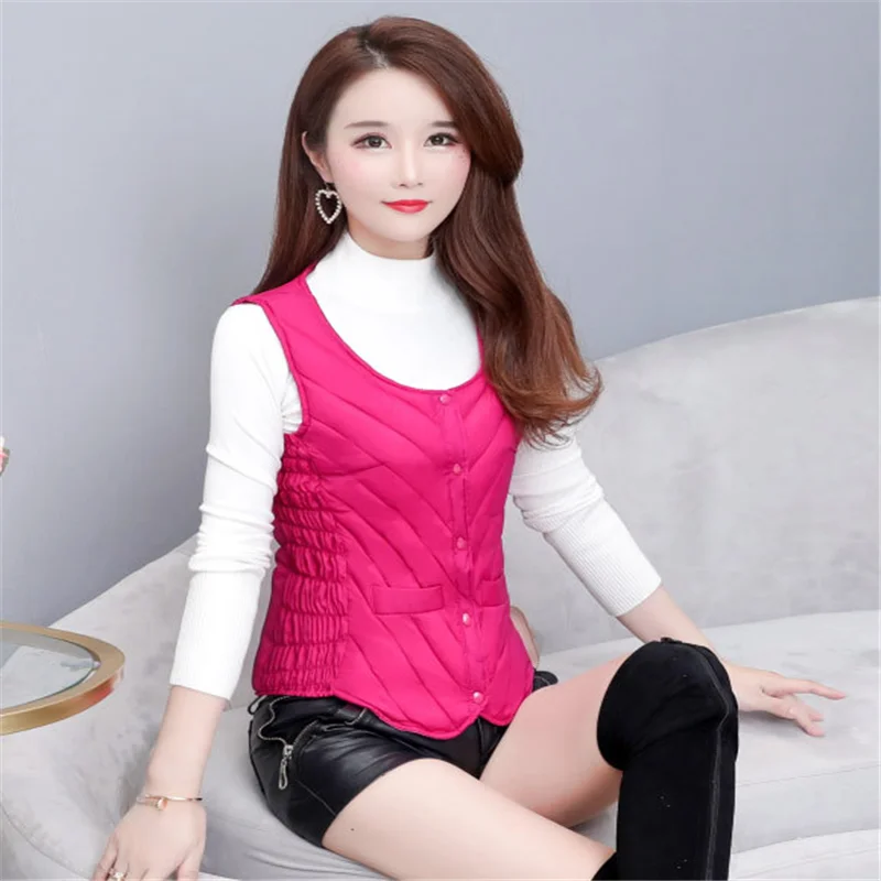 Женский зимний жилет пальто без рукавов 2020 теплый пуховик женский черный