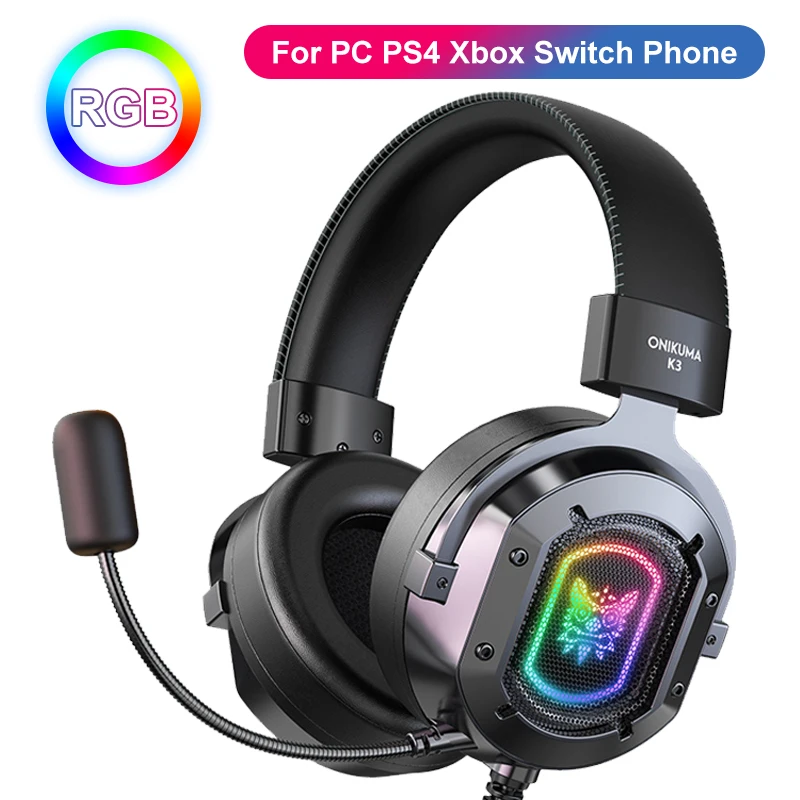 

Professional LED Light Wired Gamer Headphones With Microphone For PlayStation 4 PS5 Computer Bass Stereo PC Gaming Headset Gifts