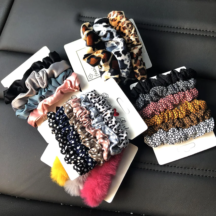 

Модные резиновые женские эластичные резинки для волос, повязка на голову, Набор резинок, завязки, резинка, держатель для конского хвоста, ак...