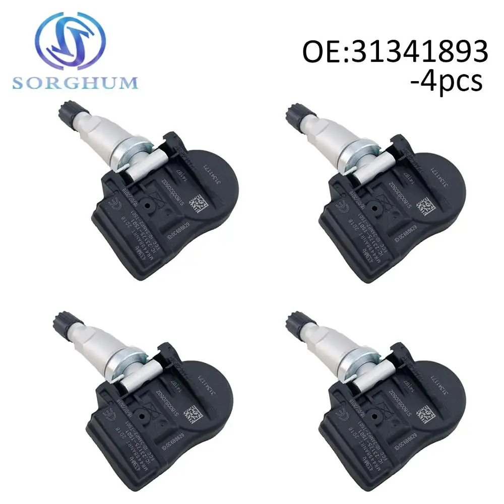 

4pcs 31341893 Tire Pressure Monitor Sensor Fits For Volvo C30 C70 S40 S60 S70 S80 V40 V50 V60 V70 XC60 XC70 XC90