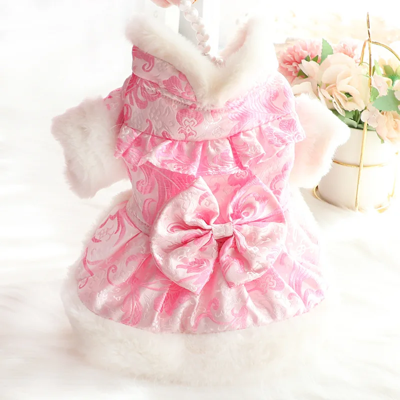 Костюм Тан зимняя теплая одежда для кошек щенков собак Йорка пуделя пальто