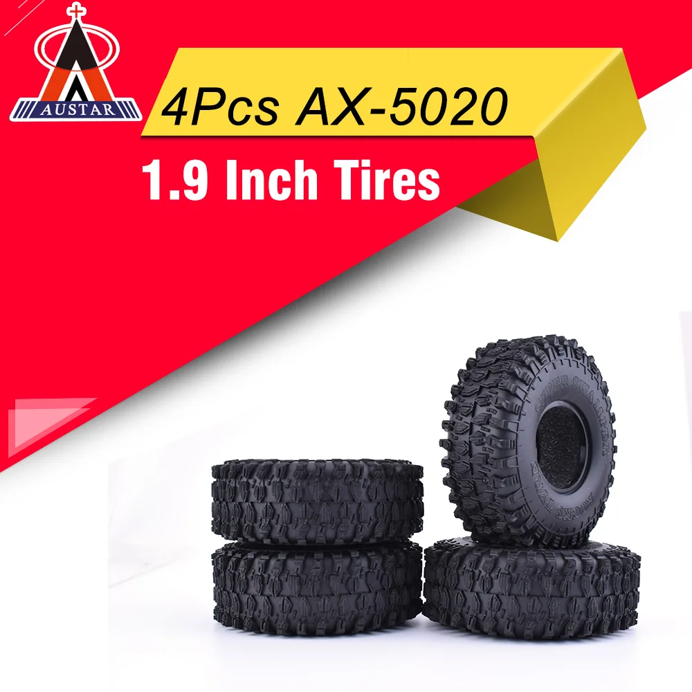 4 шт. AUSTAR AX 5020 1 9 дюйма 120 мм резиновые шины для гусеничного автомобиля 1/10 RC Traxxas Redcat