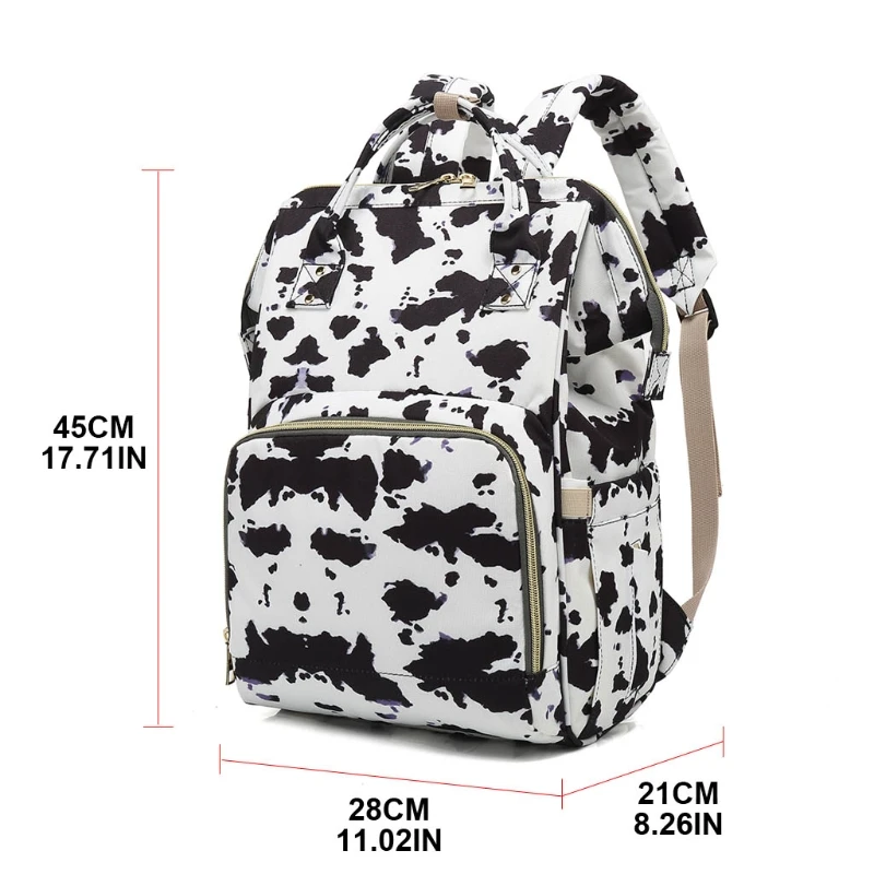 

Cow Spots Print Diaper Bag Backpack Maternity Baby Changing Bag Large Capacity Backpacks 20CA