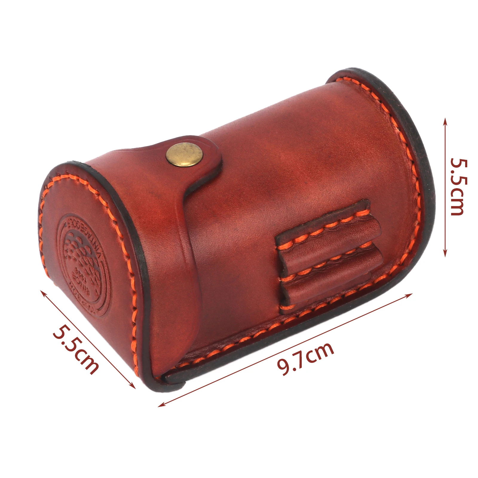 Tourbon Vintage Portable Golf Balls Tee Holder Storage 2 Balls Divot Tool Vegetable Leather Golf Pouch Carrier
