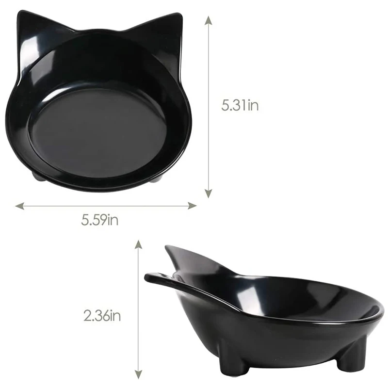

Cat Bowl Cat Food Bowl Non-Slip Cat Feeding Bowl Pet Bowl Dog Dog Cat Rabbit Puppies 2 Pack