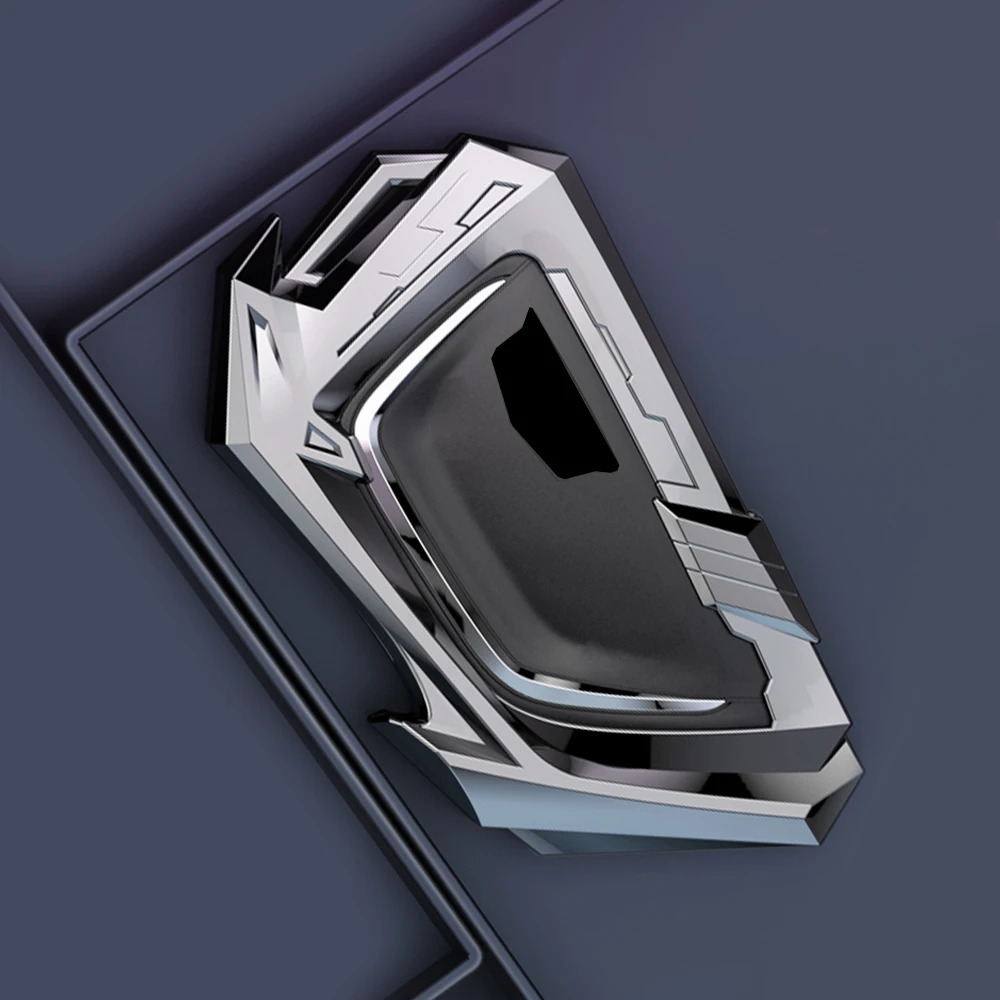 

Zinc Alloy Car Remote Key Case Keyless Fob Cover Holder Bag Key Chain For Cadillac CT5 2019 2020 5 Buttons Smart Key Car Styling