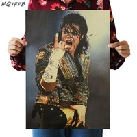 singer michael jackson kraft nostalgia paper poster home decor wall sticker gift 50 5x35cm