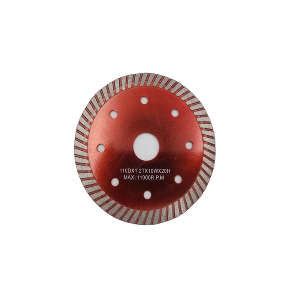 DB27 Ceramic Tiles D110mm Turbo Diamond Saw Blades 4 Inch Sintered Continuous Rim Disc Fast Cutting Without Chipping 10PCS | Инструменты