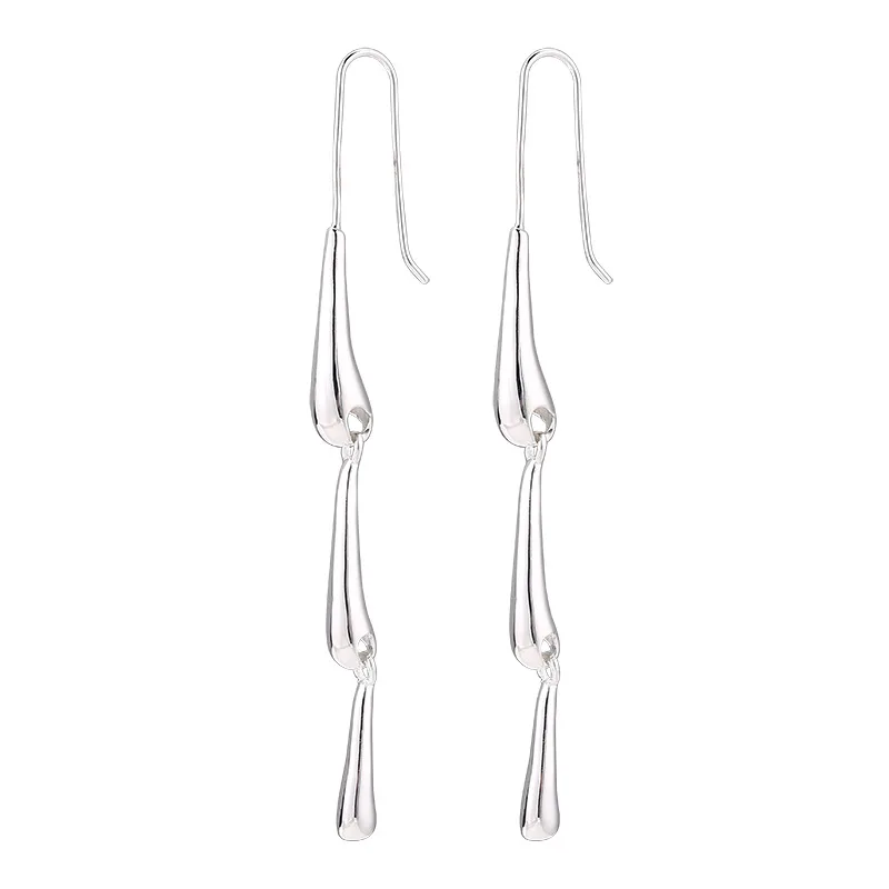 

Drop Earrings S925 Sterling Silver Earrings Women's Long Tassels Long Ear Stud Trendy Nightclub Disco luxury