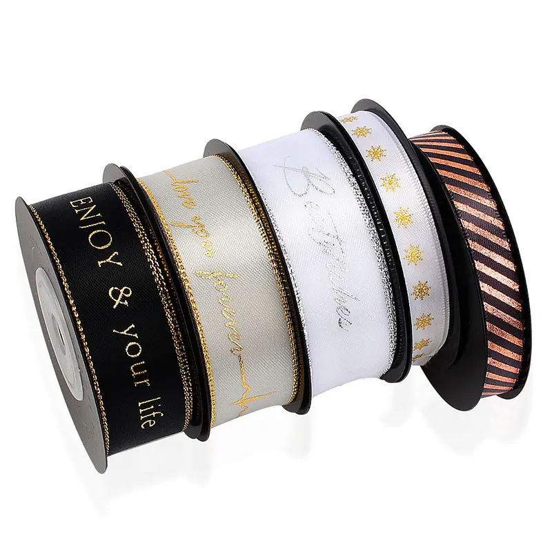 Горячее тиснение белая серебряная фольга печатная корсажная лента подарочная