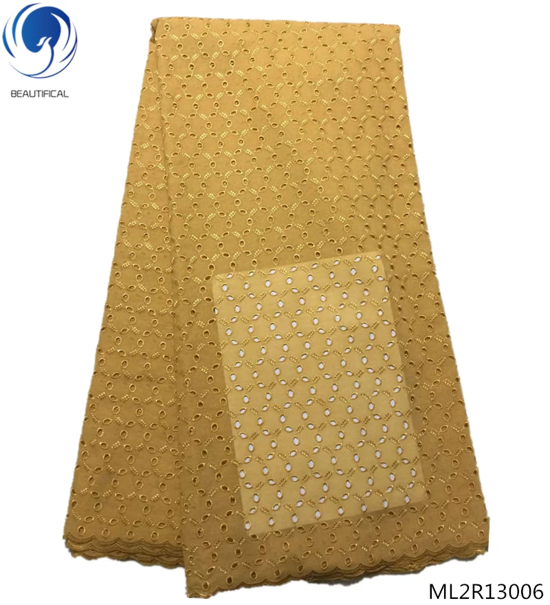 

BEAUTIFICAL african dry laces fabrics 2019 high quality swiss voile lace fabrics swiss cotton lace for women 5yards ML2R130