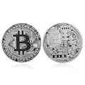 1 szt. Kreatywna pamiątka pozłacana moneta Bitcoin fizyczne złoto kolekcjonerskie bitcoiny kolekcjonerskie fizyczne pamiątkowy prezent