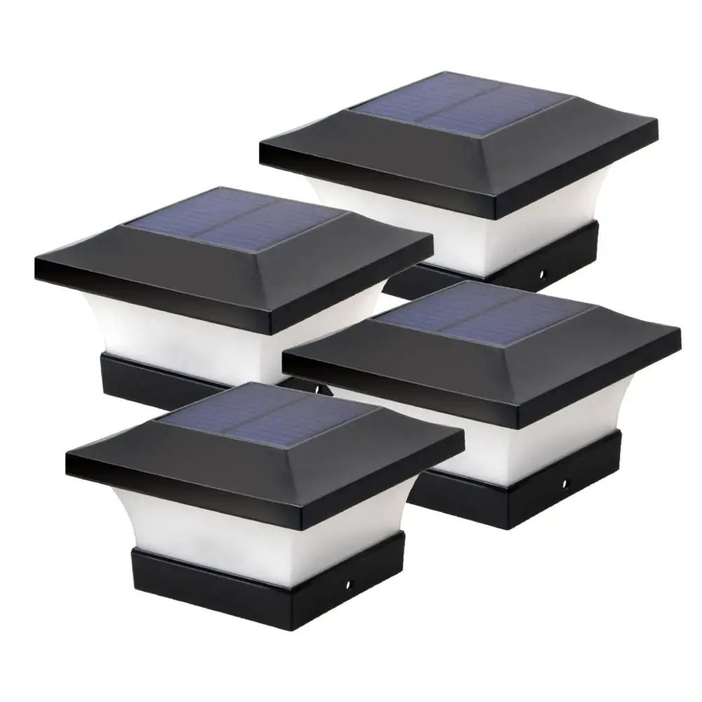 4PACKS T-SUNRISE светильник на солнечной батарее, светильник для забора IP65, уличная Солнечная лампа для украшения сада, забор для ворот, настенный светильник для двора, дача, Солнечная лампа - Испускаемый цвет: 4PACKS