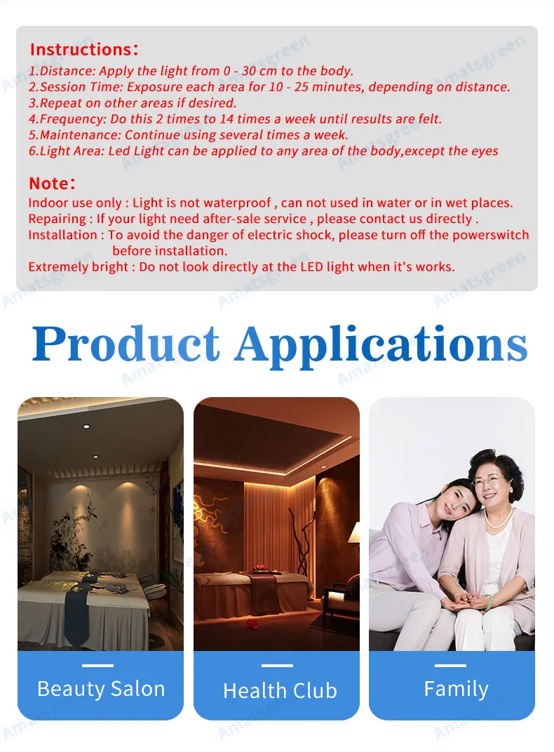 36W 45W Red Light Therapy 660nm and Near Infrared 850nm Led Light for Skin Pain Relief