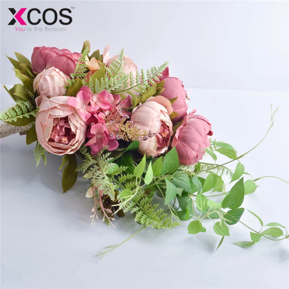 XCOS 2019 Новый 4 стиля водопада элегантный свадебный букет Искусственный Карла