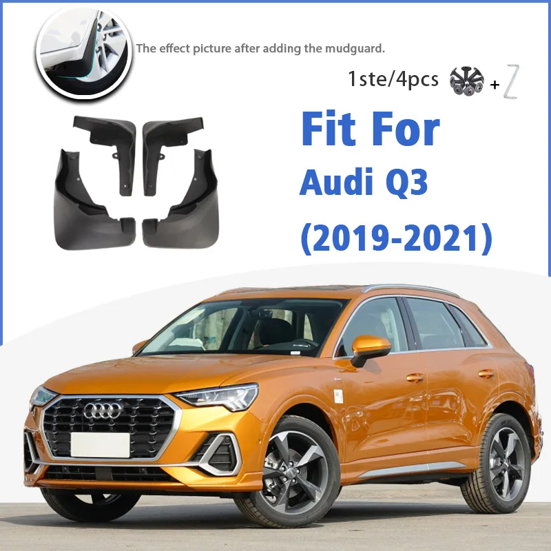 

Брызговик для Audi Q3 2019 2018 2021 Спорт спереди и сзади 4 шт. Брызговики автомобильные аксессуары Auto Styline брызговик крыло