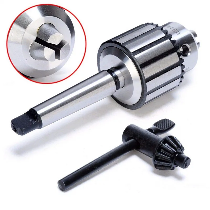 

1 TO 13mm Capacity Carbide Steel MT2 TO B16 Arbor Key Type Drill Chuck Mini Lathe Tool Mini Lathe Accessories