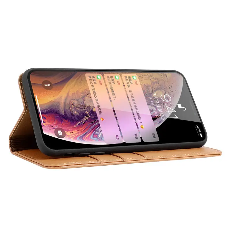 Роскошный брендовый кожаный флип-чехол с магнитом для iPhone XS Max XR X 11 Pro 8 7 Plus