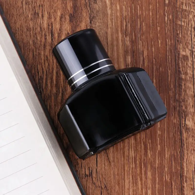 

25 мл бутылочные стеклянные черные гладкие пишущие перьевые ручки чернила заправка канцелярские принадлежности для школьников, студентов о...