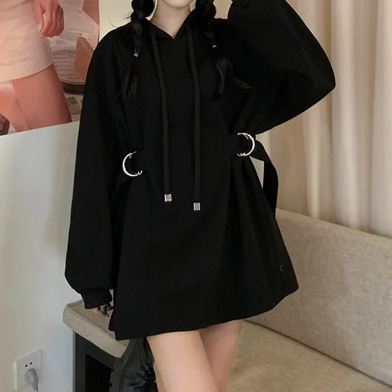 

Шикарная юбка-свитер с капюшоном на талии, женский маленький пуловер на осень и зиму 2021, новый дизайн, Топ