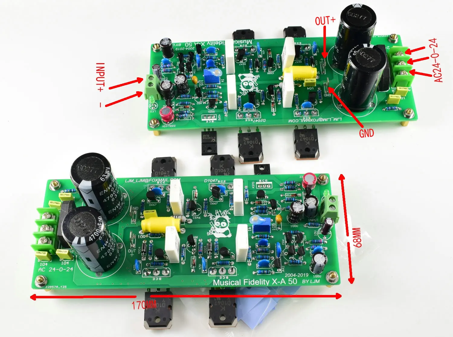 

2PCS Music Fidelity X50 Digital Audio Amplifier Clone British Piglet Power Amplifier