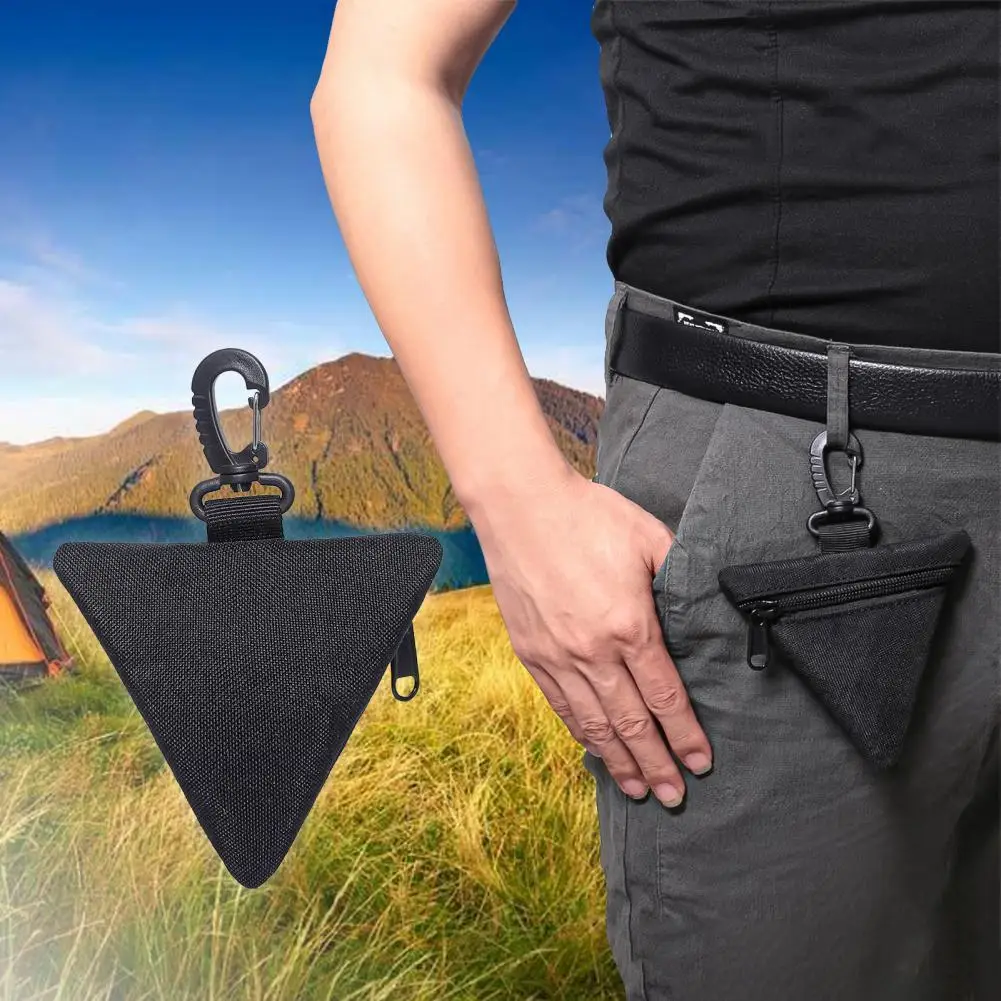 

Waist Bag Mini Multifunction Nylon Triangle Key Coin Purse for Outdoor