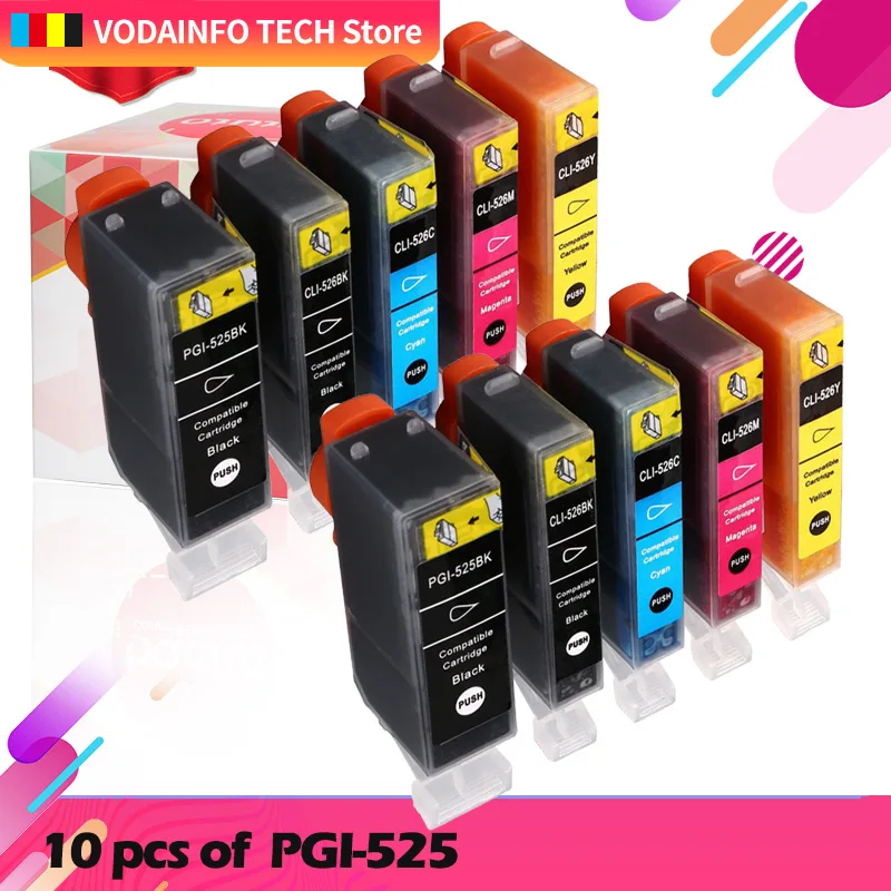 Картриджи 1-20 шт. для Canon PGI 525 CLI 526 PIXMA IP4850 IP4950 IX6550 MG5150 MG5250 MG5350 pgi-525 cli-526 | Компьютеры и