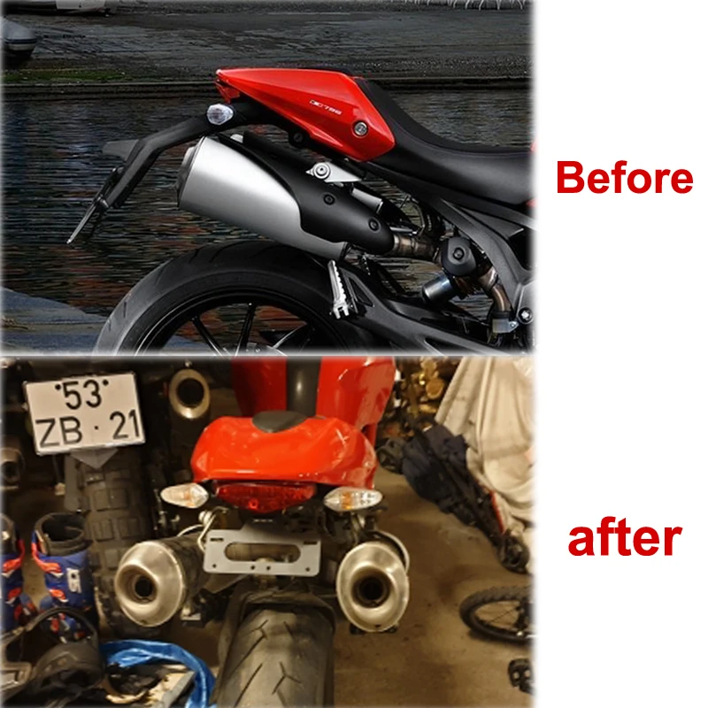 Подходящий для Ducati Monster 659 696 795 796 1100 evo все годы задний крыло в порядке Устранитель