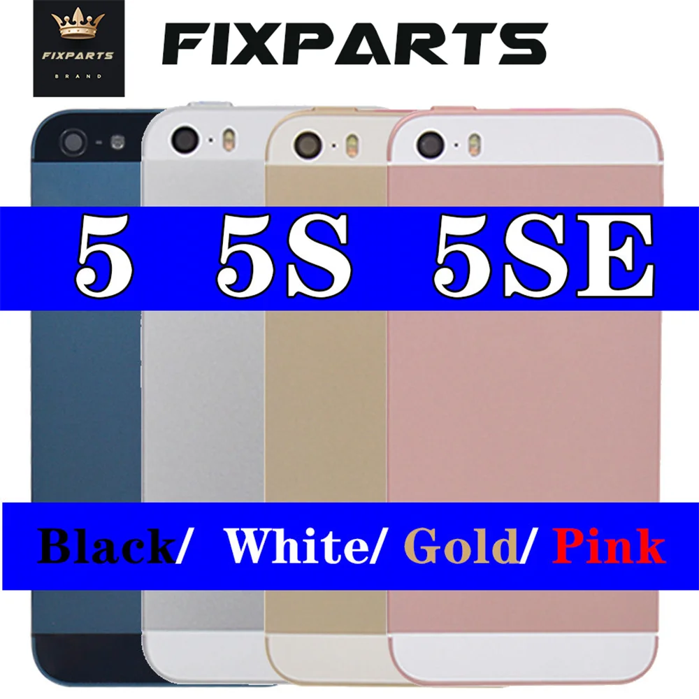 

Back Cover For iPhone 5 SE Battery Back Cover Rear Door Glass Housing Replacement Parts For iphone 5S Back SE Cover