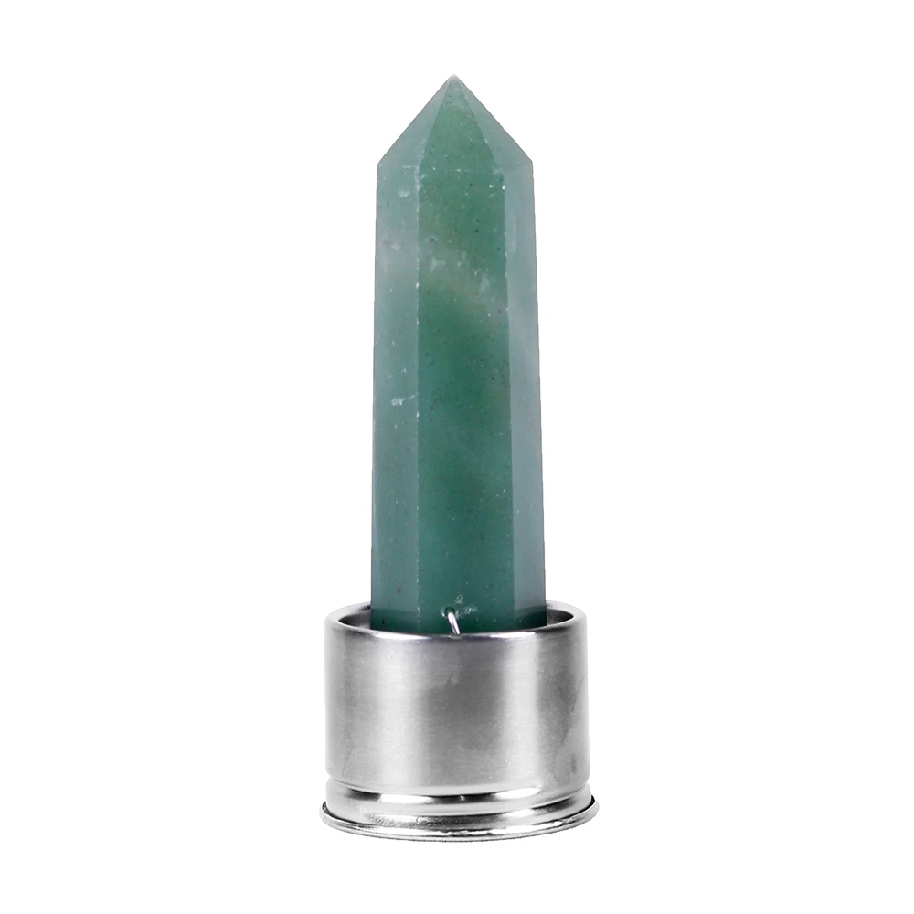 Aventurine Quartz Натуральный кристалл Колонка энергия здоровый стакан для воды стеклянная бутылка для воды эликсир Кристалл обелиск палочка Исцеление натуральный драгоценный камень кварц - Цвет: Aventurine Quartz