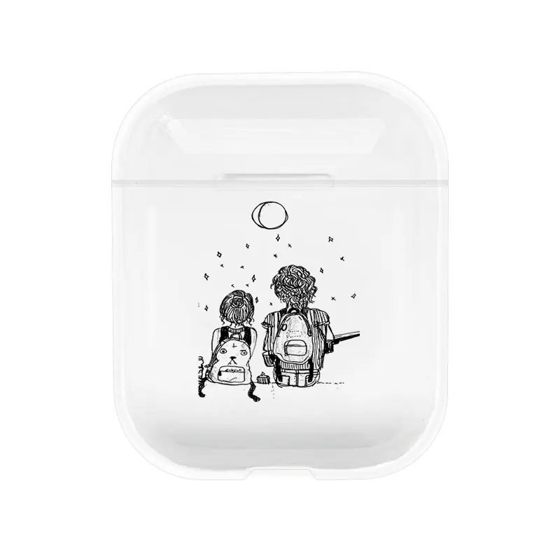 Милый чехол для Apple airpods чехол мультфильм путешествия слово mapпрозрачный Bluetooth наушники чехол для Airpods наушники мягкий чехол