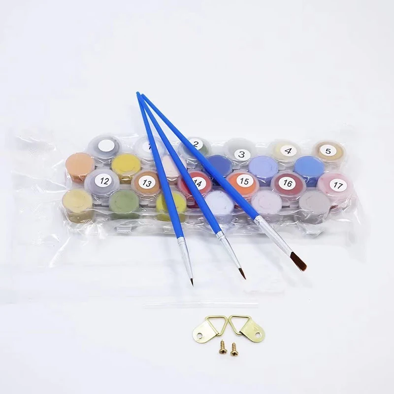 

Paint By Numbers Kits With Brushes And Acrylic Pigment DIY Canvas Painting For Adults Beginner- Waterfall