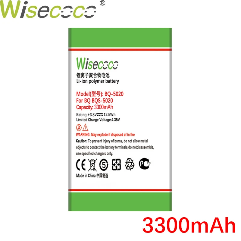 

WISECOCO 3300mAh Battery For BQ BQ-5065 BQS 5065 BQ-5020 Phone In Stock High Quality Battery+Tracking Number