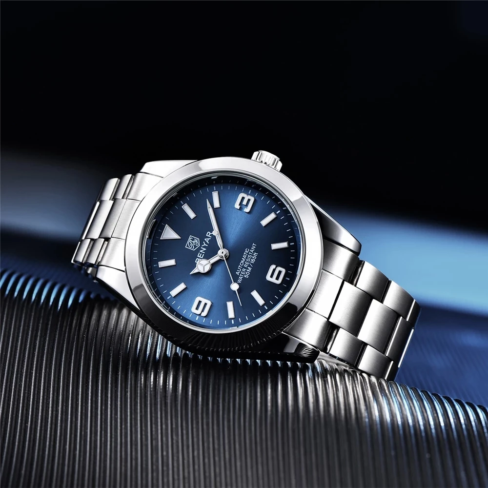 BENYAR Top Brand Luxury Men's Automatic Mechanical Watch Men's Watch Stainless Steel Business Waterproof Relogio Masculino