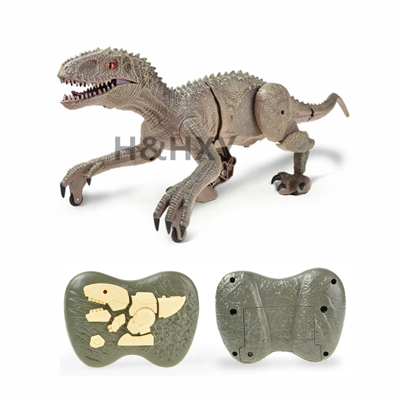

2.4G RC Dinosaur Intelligent Raptor Animal Remote Control Jurassic Dinosaur Toy Electric Walking Animals Cat Toys For Children
