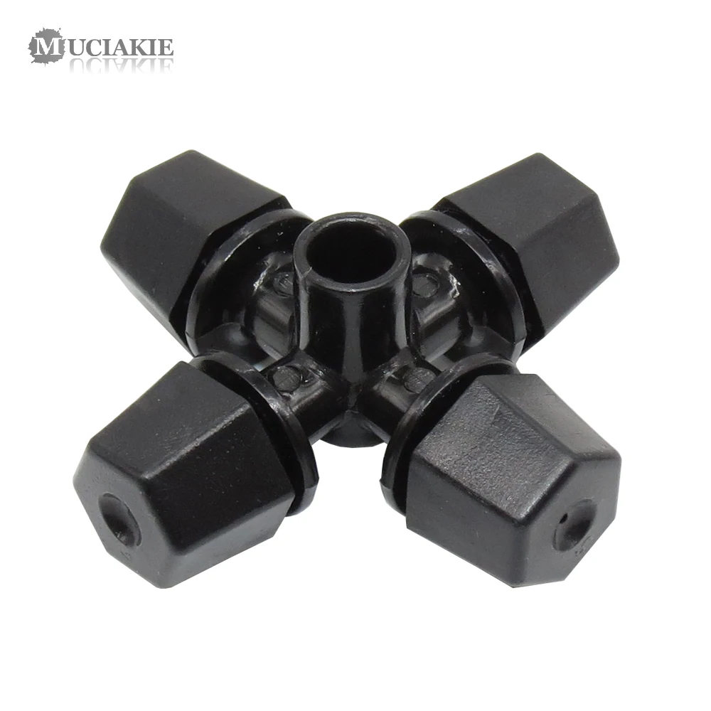 MUCIAKIE 10 Шт. 6 Мм Черный Крест Распылительная Насадка Для Тумана Противокапельное