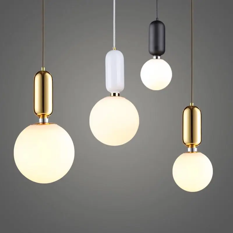 Modern LED Pendant light europe glass ball Indoor lighting novel Hanging lamp Restaurant Bedroom bar shop vintgae fixture | Лампы и