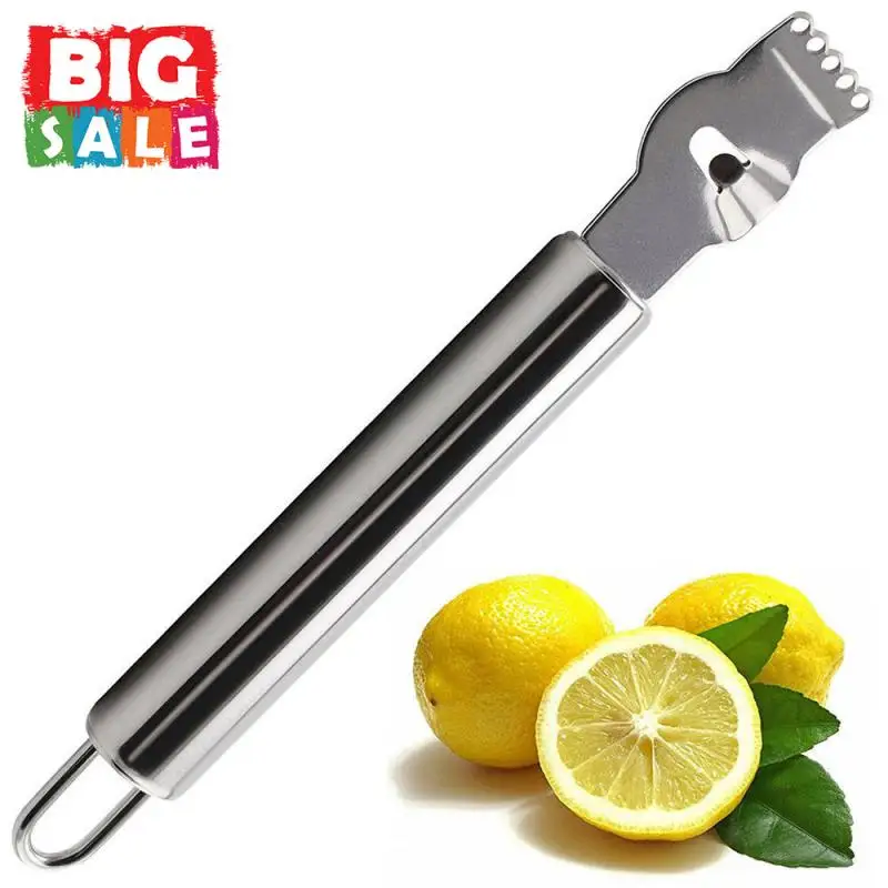 

Lemon Zester Grater Stainless Steel Lemon Grater Orange Peeler Citrus Fruit Grater Peeling Knife Kitchen Gadgets Bar Accessories