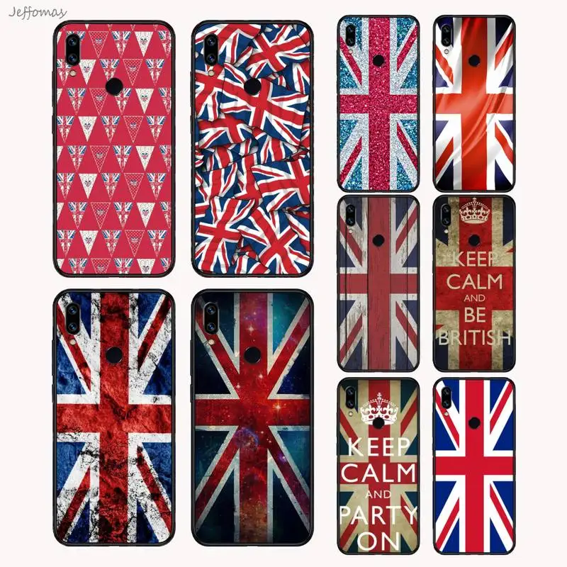 

UK British flag cool Phone Case For Xiaomi Redmi Note 4 4x 5 6 7 8 pro S2 PLUS 6A PRO Cover Funda Shell Coque