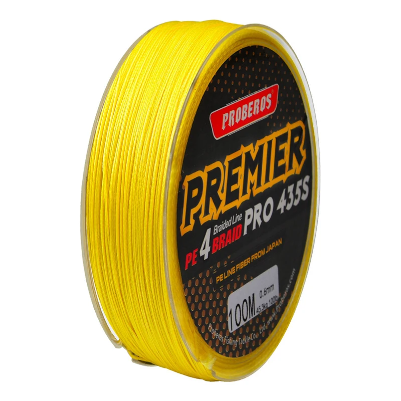 

100M Fishing Line 4 Strands PE Yellow Braided 10 50 100 LB Pound Fish Wire Spider String Lake String Carp Australian