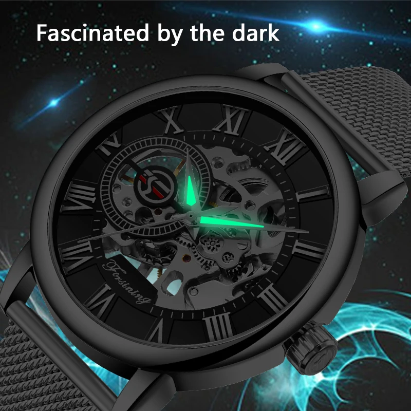 Мода FORSINING серебристый Тонкий чехол унисекс дизайн мужские механические часы с