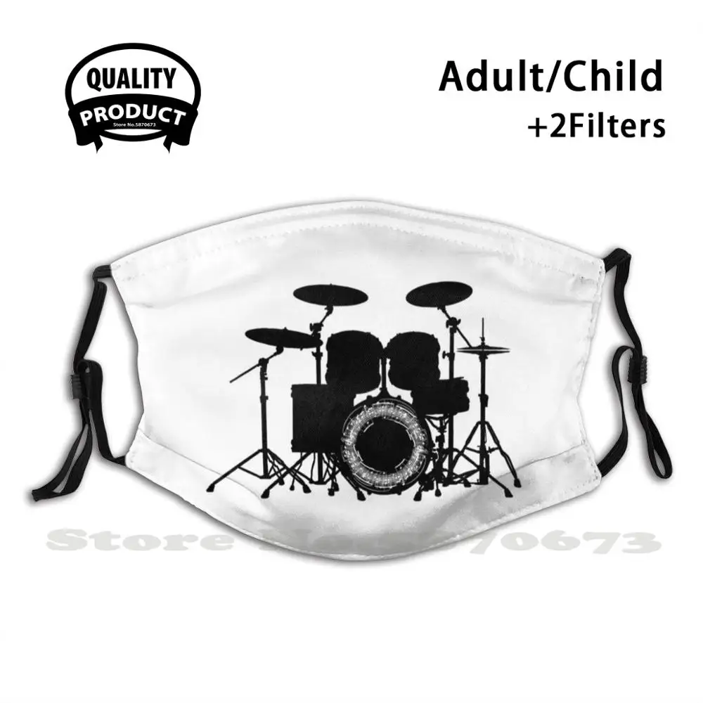 

Барабан с круглым музыкальным Листом (черный), Пылезащитная маска для лица, моющийся фильтр, многоразовый барабанный барабан, набор барабанных барабанов, барабанные палочки